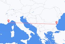 Flights from Varna in Bulgaria to Nice in France