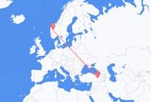 Flyreiser fra Sogndal, Norge til Bingöl, Tyrkia