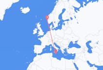 Flyrejser fra Malta, Malta til Stord, Norge