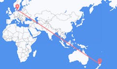 Vols de Rotorua, Nouvelle-Zélande vers Malmö, Suède