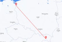 Flyg från Košice, Slovakien till Szczecin, Polen