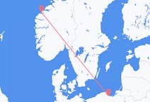 出发地 波兰从格但斯克出发目的地 挪威Ålesund的航班