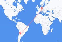 Flyreiser fra San Luis, Argentina til Innsbruck, Østerrike