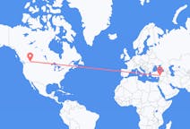Flyreiser fra Cranbrook, Canada til Kahramanmaraş, Tyrkia