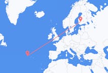 Flights from Flores Island, Portugal to Tampere, Finland
