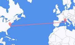 Vluchten van Norfolk, Verenigde Staten naar Figari, Frankrijk