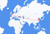 Flyrejser fra Huangshan, Kina til Rennes, Frankrig