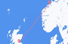 Vluchten van Kristiansund naar Edinburgh