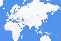 Flyreiser fra Tokushima, Japan til Khania, Hellas