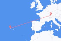 Flyg från Horta, Azores till Zürich