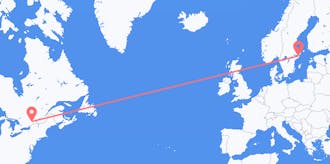 Flug frá Kanada til Svíþjóðar