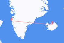 Vluchten van Akureyri, IJsland naar Sisimiut, Groenland
