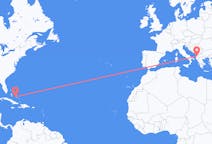 Flyreiser fra George Town, Bahamas til Tirana, Albania