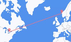 出发地 加拿大滑鐵盧目的地 挪威弗盧勒的航班