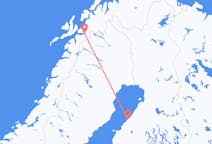 Lennot Kokkolasta, Suomesta Narvikiin, Norjaan