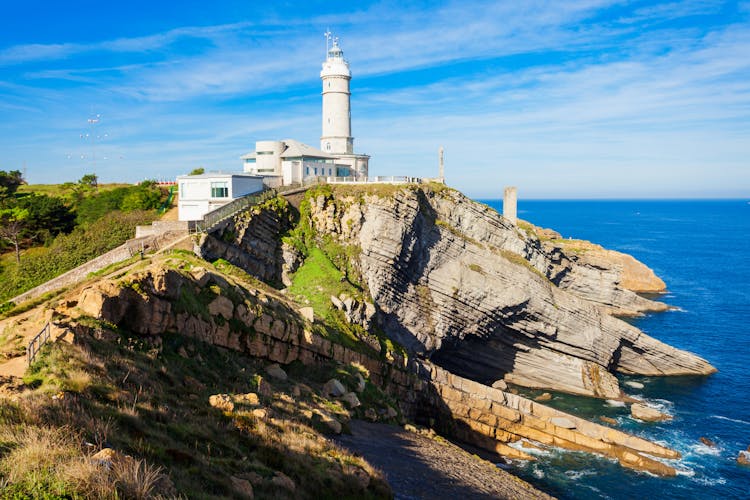 Photo of Faro Cabo Mayor lighthouse in Santander city.