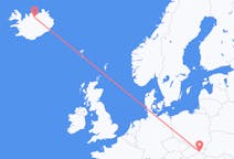 Flyg från Košice, Slovakien till Akureyri, Island