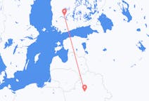Flyg från Minsk, Vitryssland till Tammerfors, Finland