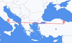 Lennot Tokatilta, Turkki Napoliin, Italia