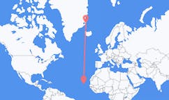 Flyg från São Vicente, Kap Verde till Ittoqqortoormiit, Grönland
