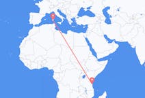 Flyrejser fra Dar es-Salaam til Cagliari