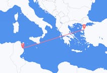 出发地 突尼斯莫纳斯提尔目的地 土耳其埃德雷米特的航班