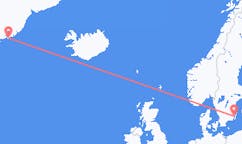 Flyg från Tasiilaq, Grönland till Kalmar, Sverige