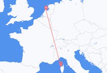 Loty z Amsterdam, Holandia do Calviego, Francja