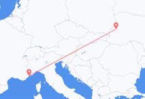 Flyreiser fra Lviv, Ukraina til Nice, Frankrike