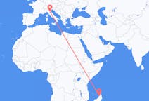 Flyg från Nossi-Bé, Madagaskar till Bologna, Italien