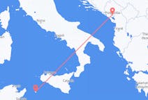 Vluchten van Podgorica naar Pantelleria
