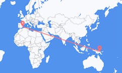 出发地 巴布亚新几内亚马当目的地 西班牙阿利坎特的航班