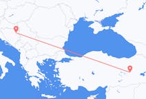 Loty z Bingol, Turcja do Tuzla, Bośnia i Hercegowina