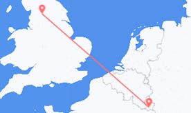 Flyrejser fra England til Luxembourg