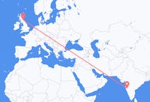 Flyreiser fra Kolhapur, India til Edinburgh, Skottland