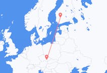 Flyg från Tammerfors, Finland till Brno, Tjeckien