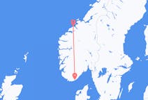 Flights from Kristiansand, Norway to Kristiansund, Norway
