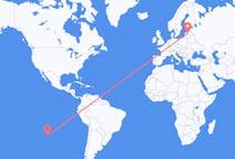 Flyg från Easter Island, Chile till Riga, Lettland