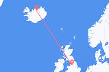 Flyreiser fra Akureyri, Island til Manchester, England