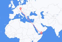 Flyrejser fra Boosaaso, Somalia til München, Tyskland