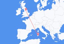 Flyreiser fra Leeds, England til Cagliari, Italia