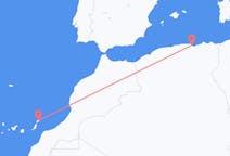 Flyg från Béjaïa, Algeriet till Lanzarote, Spanien