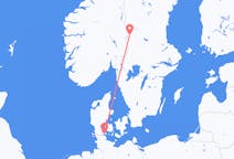 Vluchten van Sønderborg, Denemarken naar Rörbäcksnäs, Zweden
