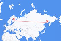 Voli dalla città di Magadan per Kuopio