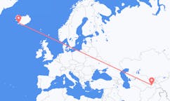 航班从塔吉克斯坦杜尚别市到雷克雅维克市，冰岛塞尔