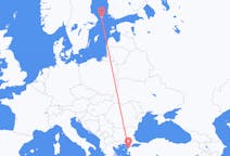 เที่ยวบิน จาก มารีเอฮัมน์, หมู่เกาะโอลันด์ ถึงชานัคคาเล, ตุรกี