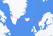 Flüge von Trondheim, Norwegen nach Kangerlussuaq, Grönland