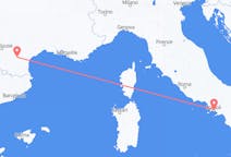 Flug frá Carcassonne, Frakklandi til Napólí, Ítalíu