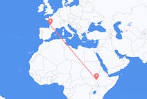 Flights from Gambela, Ethiopia to Bordeaux, France