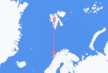Flyg från Stokmarknes, Norge till Longyearbyen, Svalbard och Jan Mayen